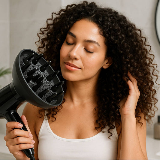 diffuseur cheveux femme cheveux bouclés