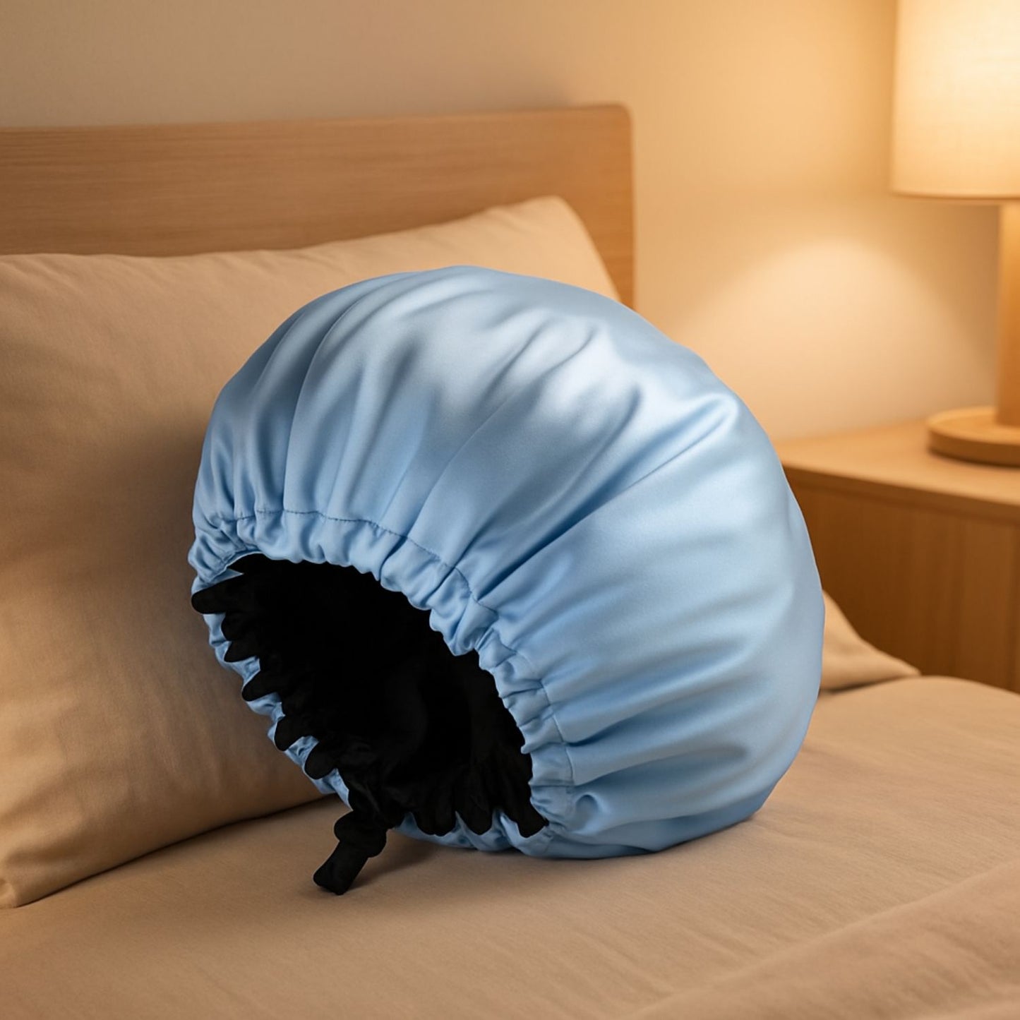 Bonnet en satin cheveux bouclés satinea cheveux afro crépus cheveux ondulés