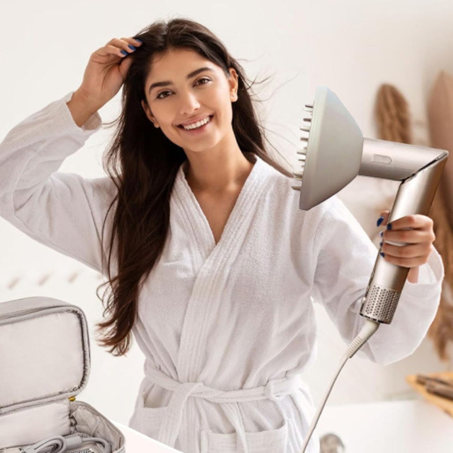 Diffuseur seche cheveux BoucleDefiniton cheveux lisses ondulés bouclés texturés