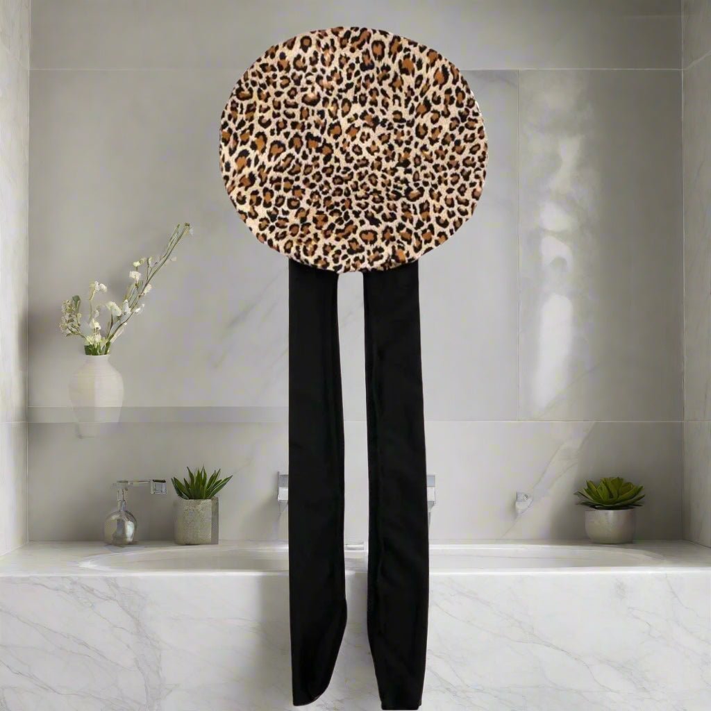 Bonnet de nuit satin - Ajustable™ leopard - Ma Couronne Curly