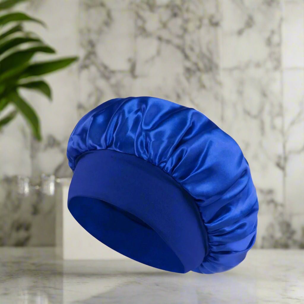 Bonnet satin cheveux - Charlotte™ bleu - Ma Couronne Curly