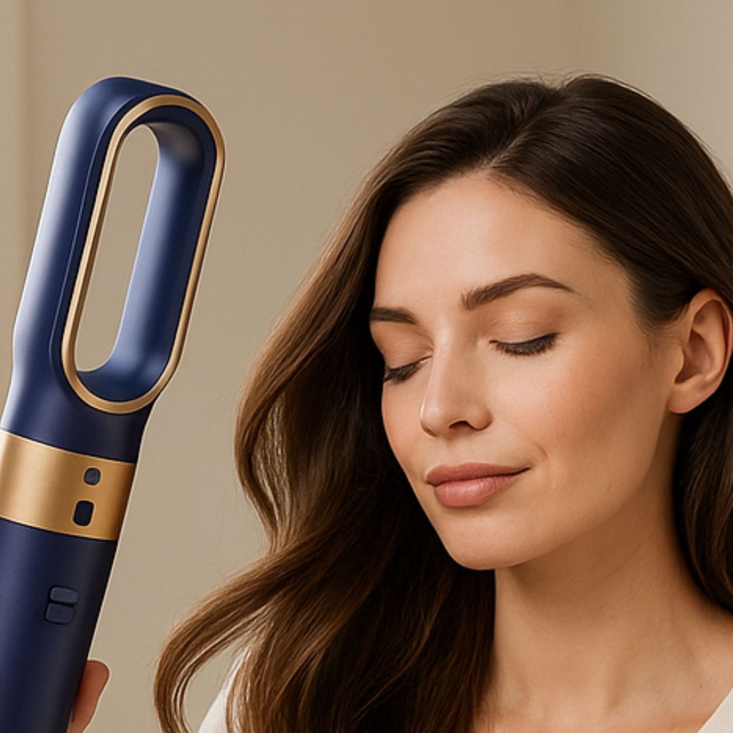 seche cheveux ionFlow femme cheveux bouclés