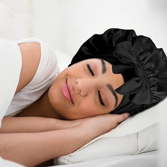 bonnet en satin cheveux bouclés bonnet satin charlotte en satin
