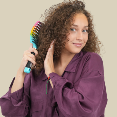 BROSSE DEMELANTE DETANGLER cheveux bouclés-ondulés frisés 