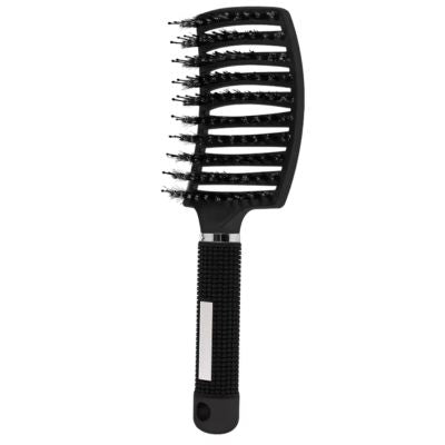 BROSSE à cheveux bouclés nylon noir démêle facilement pas cher