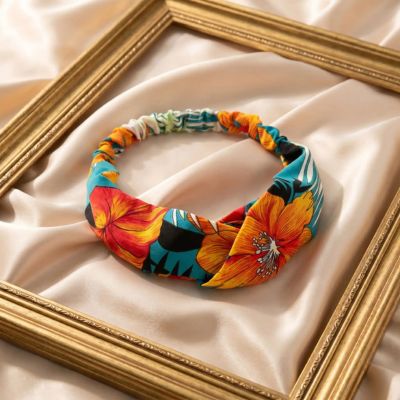 Bandeau Tons floral femme cheveux confortable bleu fleur rouge coloré