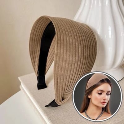 Bandeau cheveux Bending beige femme cheveux antidérapant
