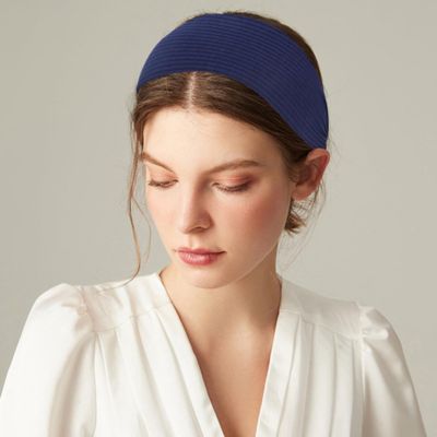 Bandeau cheveux Bending bleu femme cheveux antidérapant turban