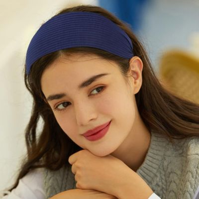 Bandeau cheveux Bending bleu femme cheveux antidérapant