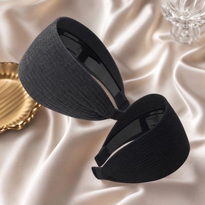 Bandeau cheveux Flow gris noir lot de 2 pas serré serre tête