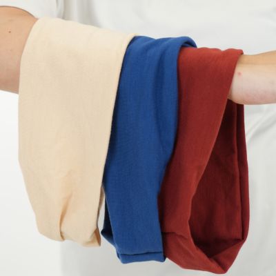 Bandeau cheveux femme Couleurs Signature lot de 3 bleu rouge beige 