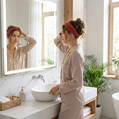 Bandeau cheveux femme Couleurs Signature rouge cheveux pyjamas dormir