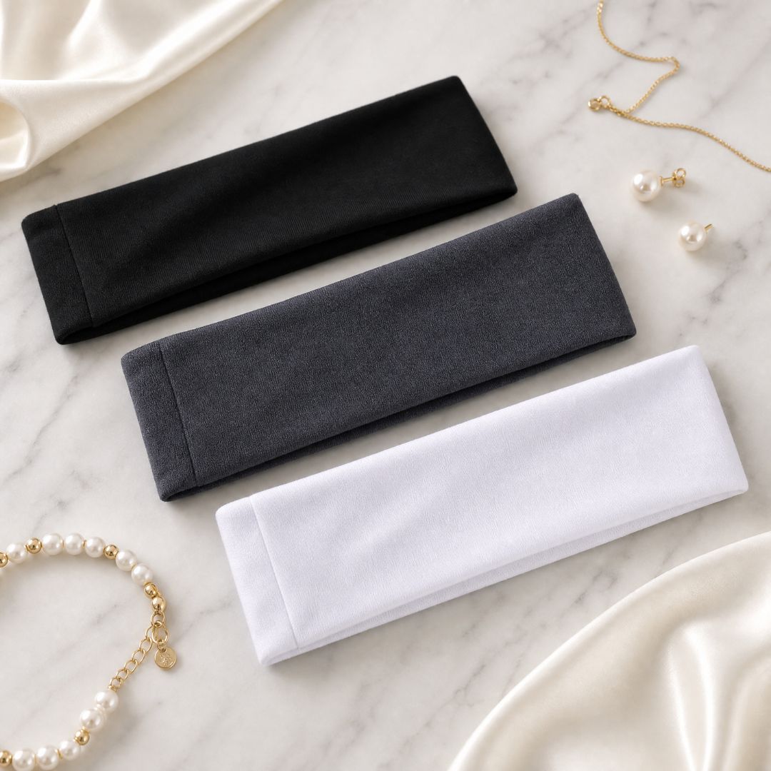 Bandeau cheveux femme Elegance Intemporelle noir gris blanc