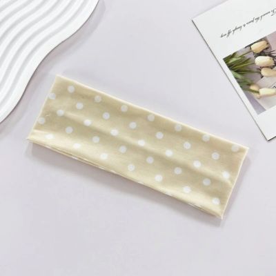 Bandeau cheveux nuances chaleureuses à pois beige