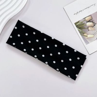 Bandeau cheveux intemporels à pois NOIR cheveux bouclés SPORT