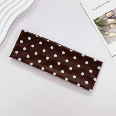 Bandeau cheveux intemporels à pois marron FEMME cheveux bouclés