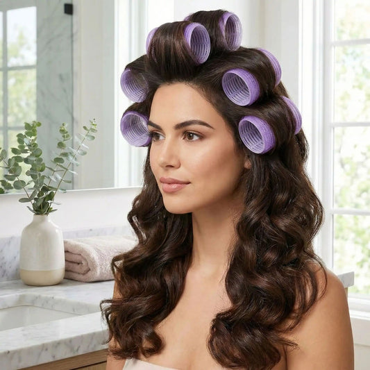 Bigoudis cheveux Auto Agrippants boucles larges belle femme