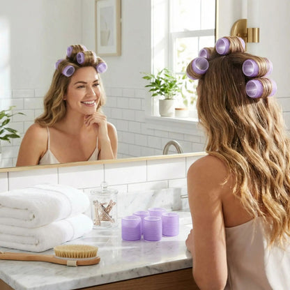 Bigoudis cheveux Auto Agrippants boucles larges sans chaleur
