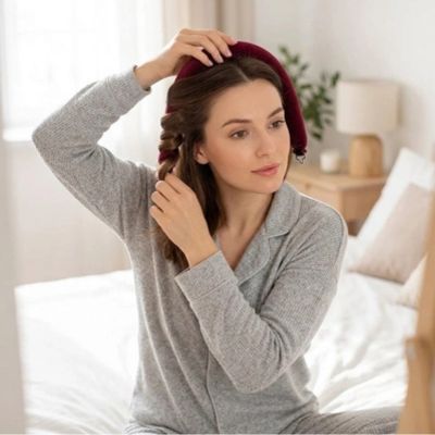 Bigoudis cheveux DreamCurls rouge lot 3 femme cheveux bouclés