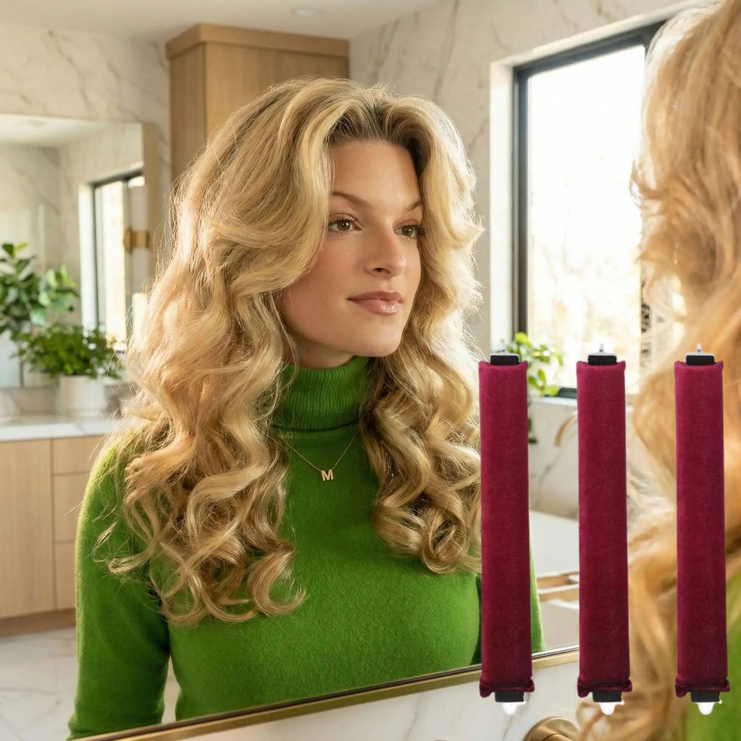 Bigoudis cheveux DreamCurls rouge boucles larges