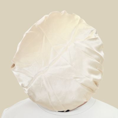 Bonnet satin cheveux Elastique doré femme cheveux soyeux