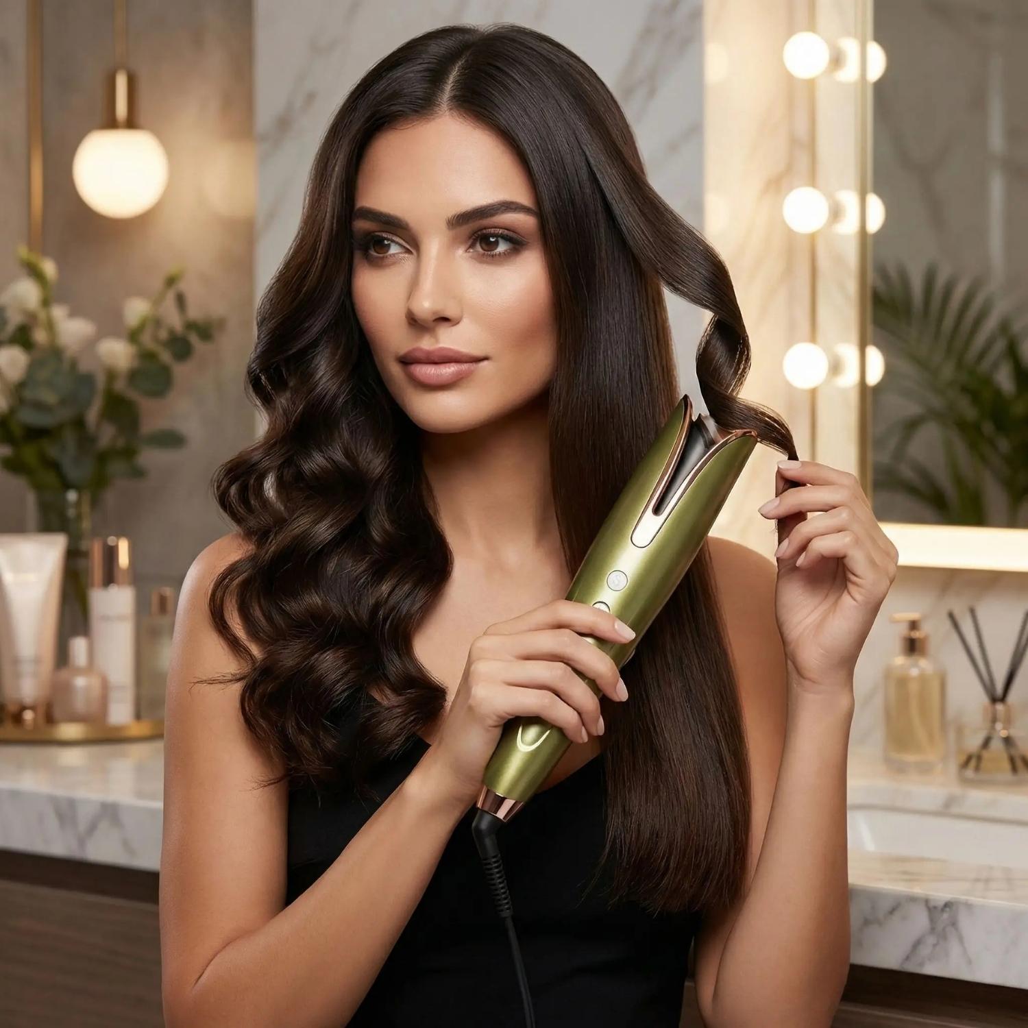 Boucleur Cheveux ProWave Vert automatique ions négatifs 4 températures