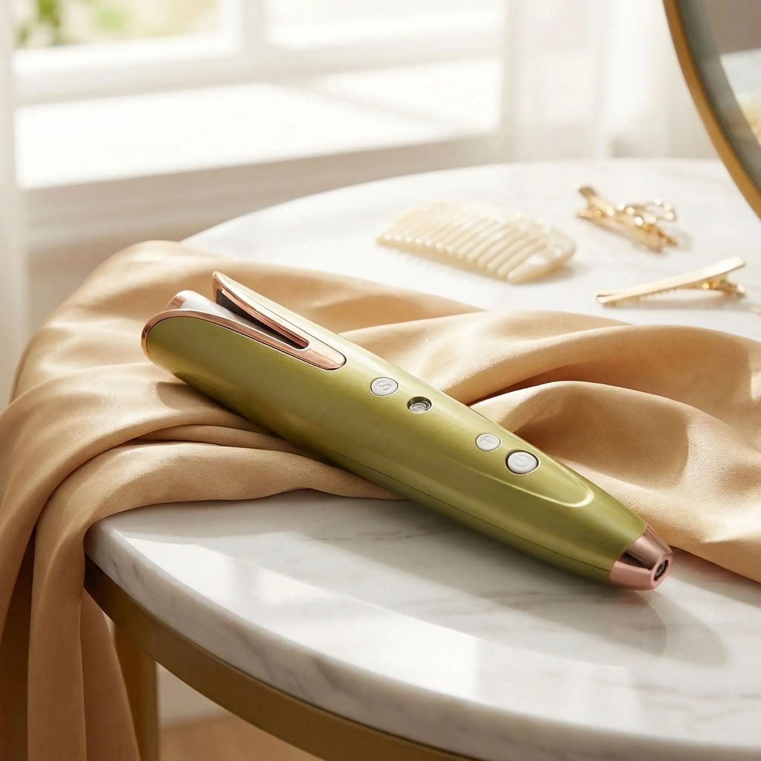 Boucleur Cheveux Vert automatique ions négatifs 4 températures