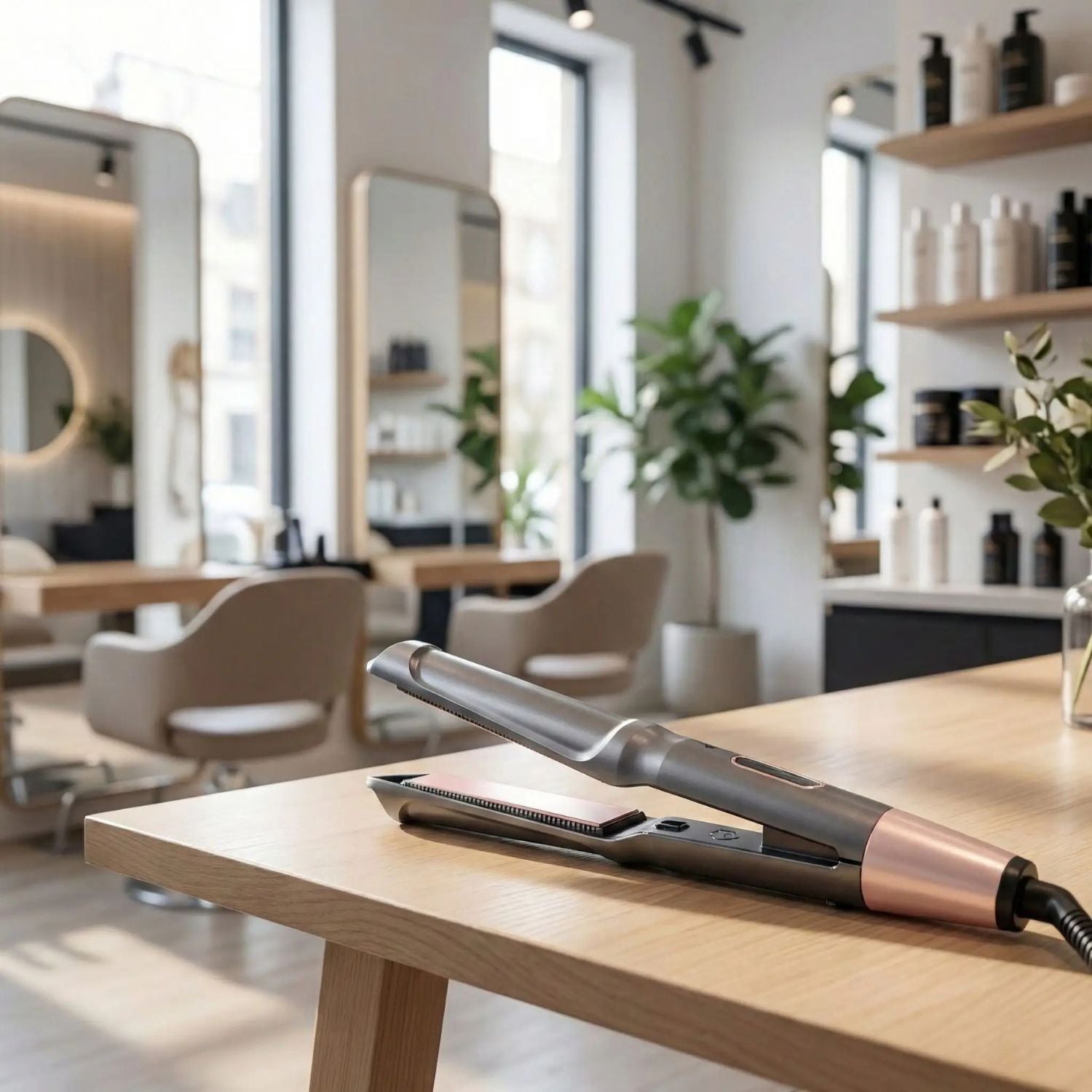 Boucleur lisseur boucles cheveux coiffure chauffe thermoprotecteur