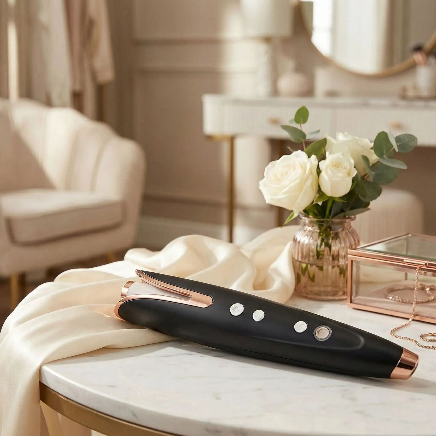 Boucleur Cheveux ProWave Noir sans fil automatique bidirectionnel ions négatifs