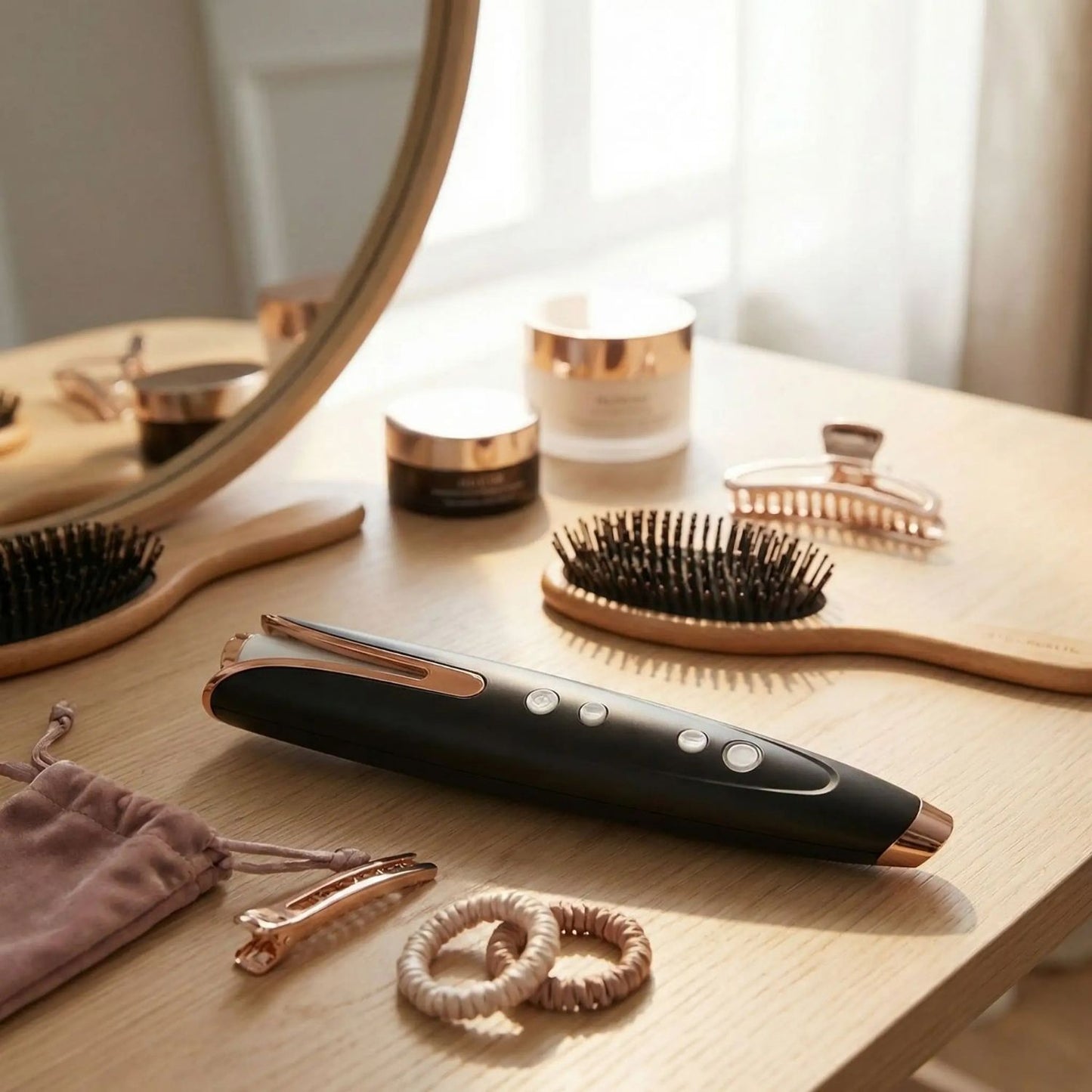 Boucleur Cheveux ProWave Noir sans fil automatique bidirectionnel prise en main