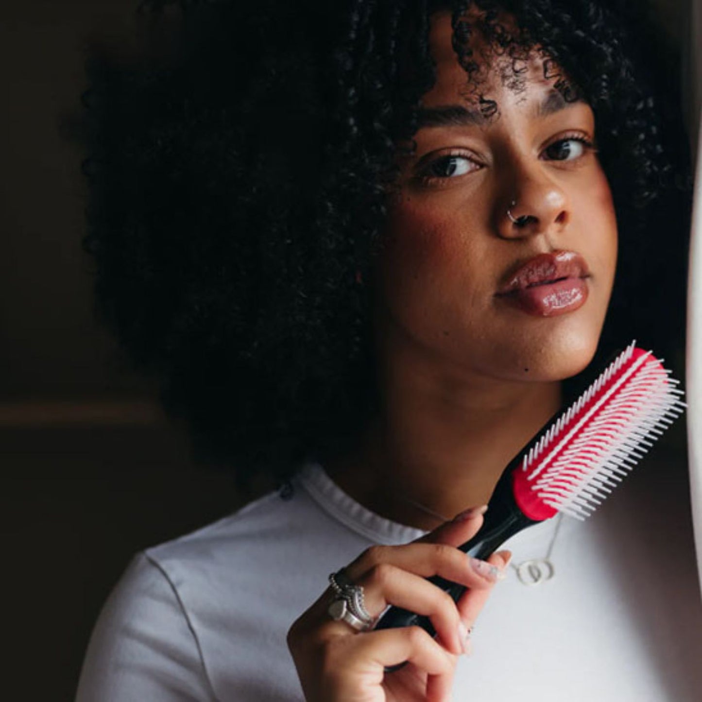 Brosse Cheveux ShineGlide cheveux bouclés définition