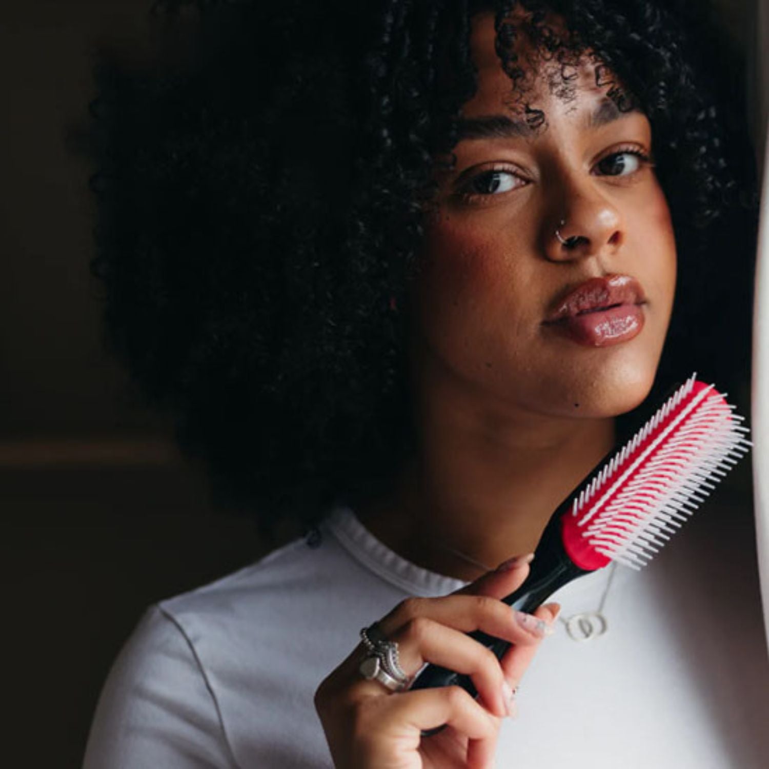 Brosse Cheveux ShineGlide cheveux bouclés définition