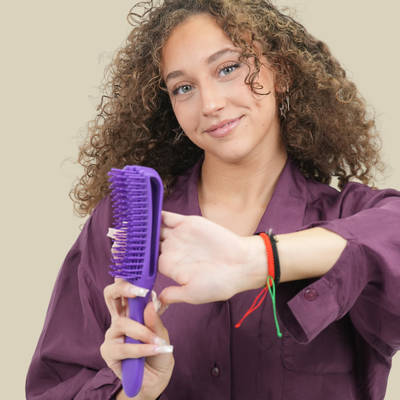 Brosse à cheveux CurlEase brosse définition violet pics larges
