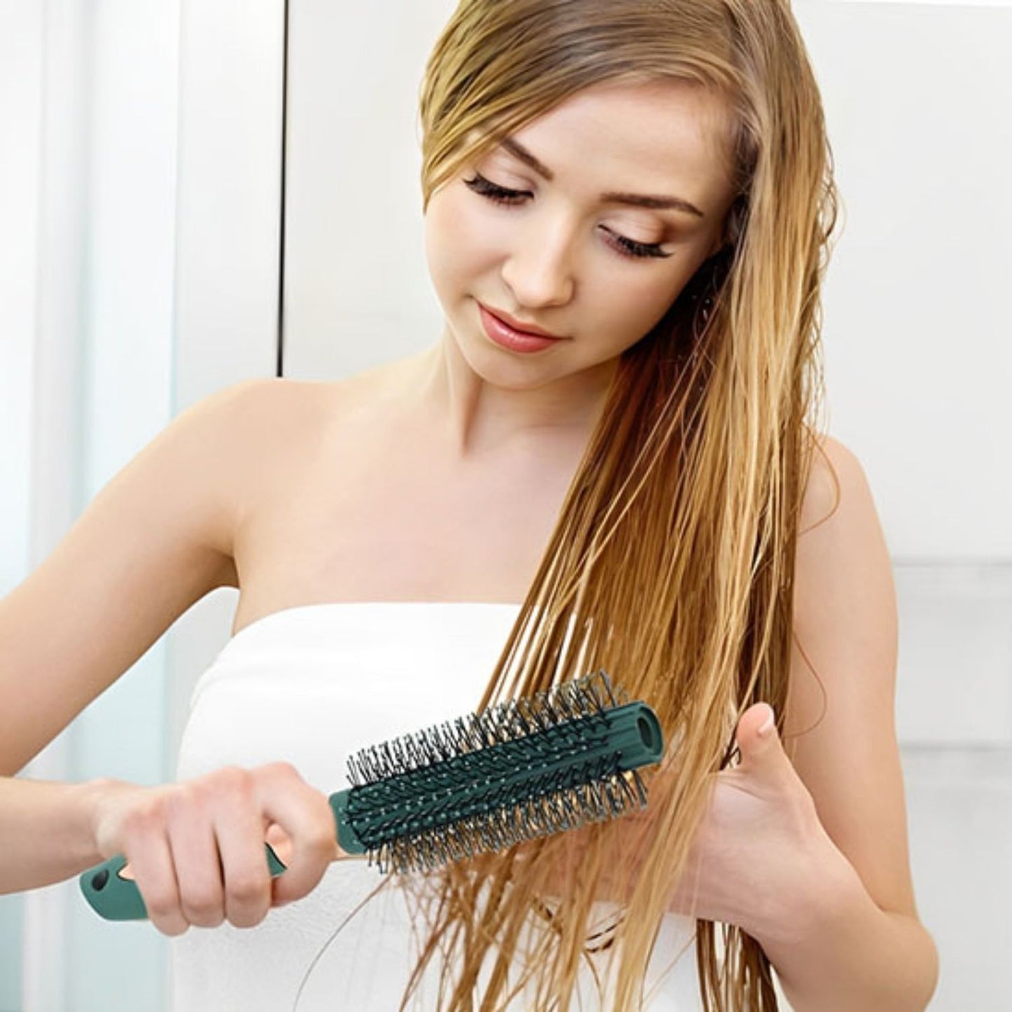 Brosse à cheveux antistatique brosse verte brushing démêlage