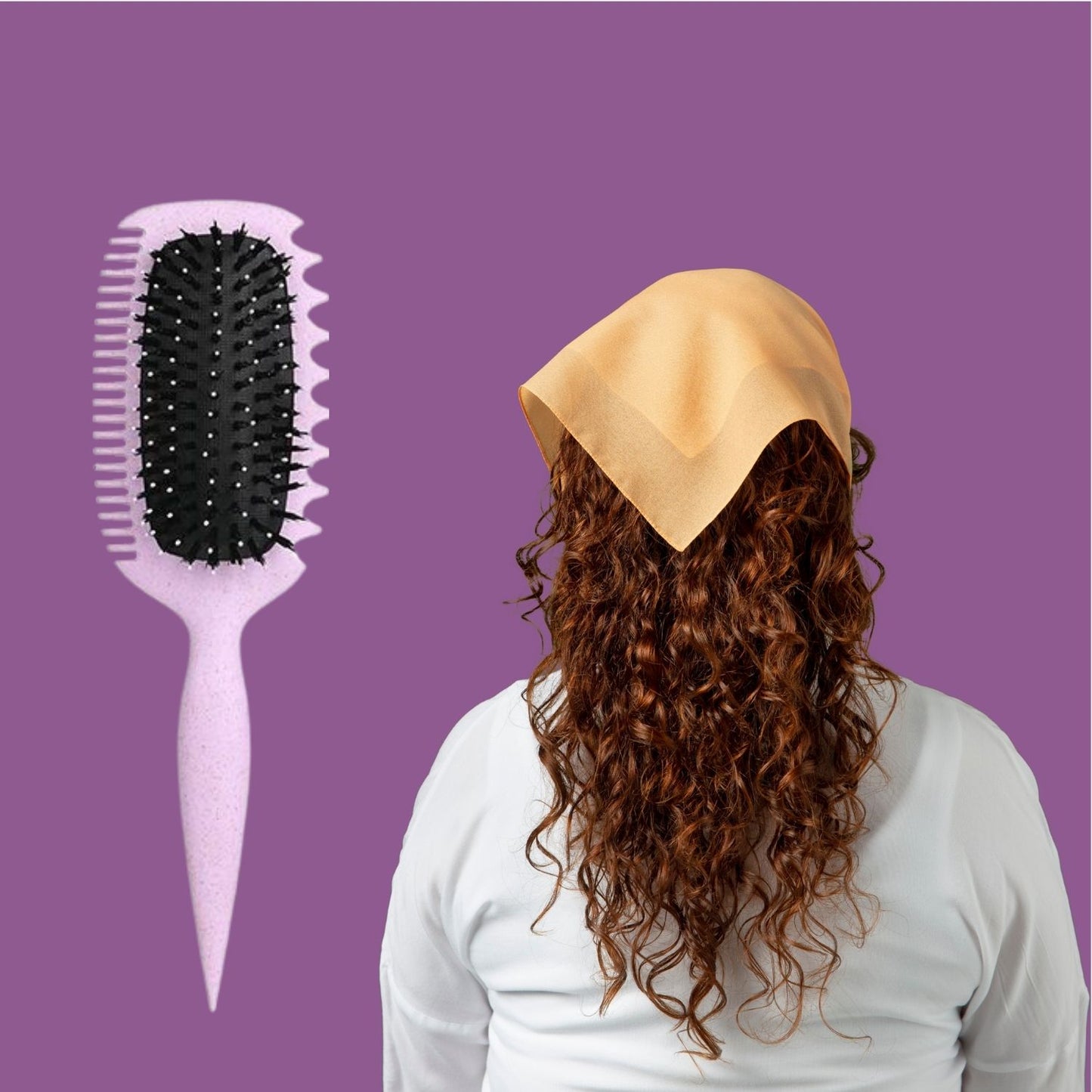 Brosse à cheveux bouclés DefBoucles Violet cheveux bouclés rose cheveux démêlage