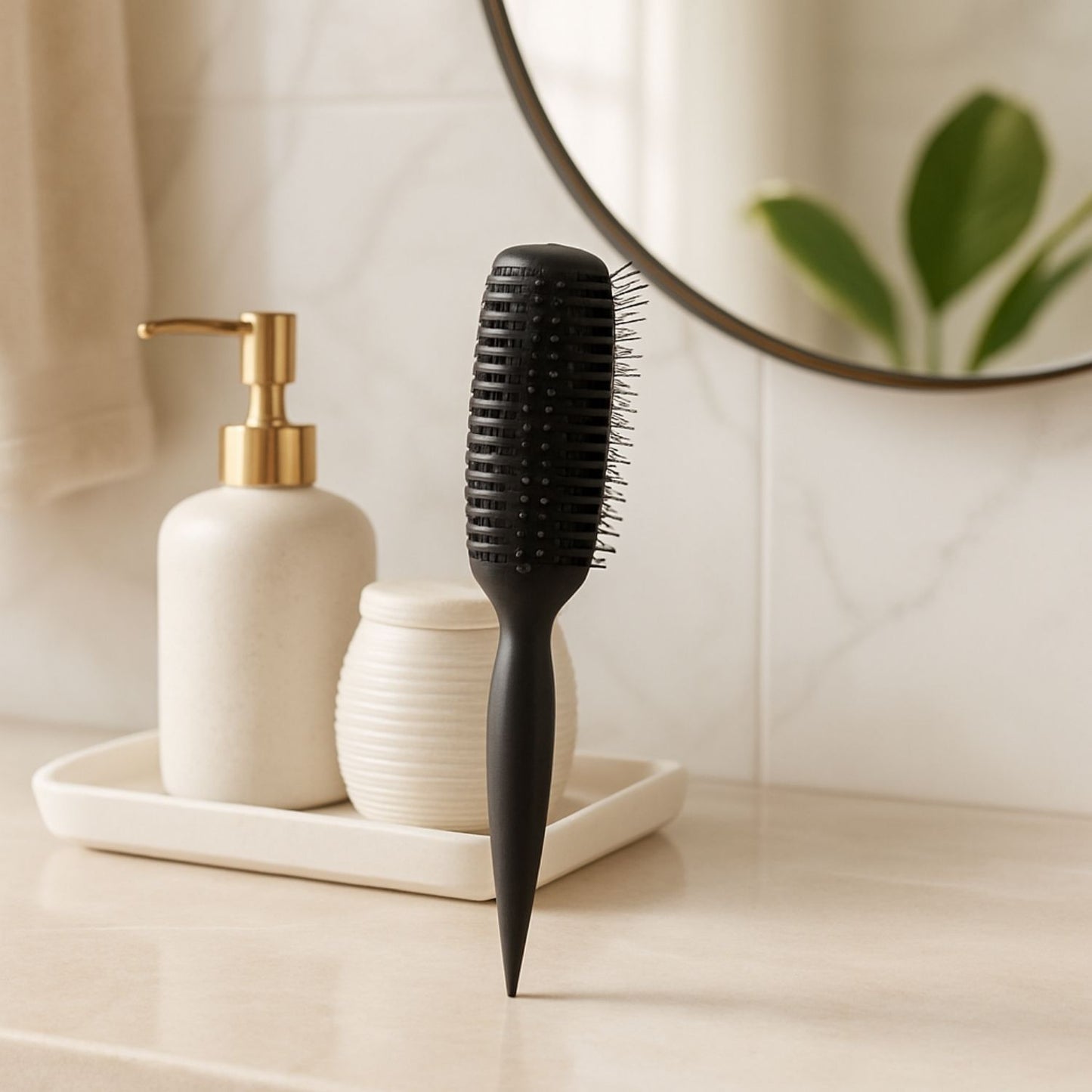 Brosse à cheveux bouclés DefBoucles noir cheveux frisés ondulés