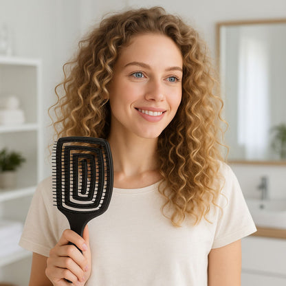 Brosse à cheveux bouclés Incurvee cheveux mouillés bouclés rebondies