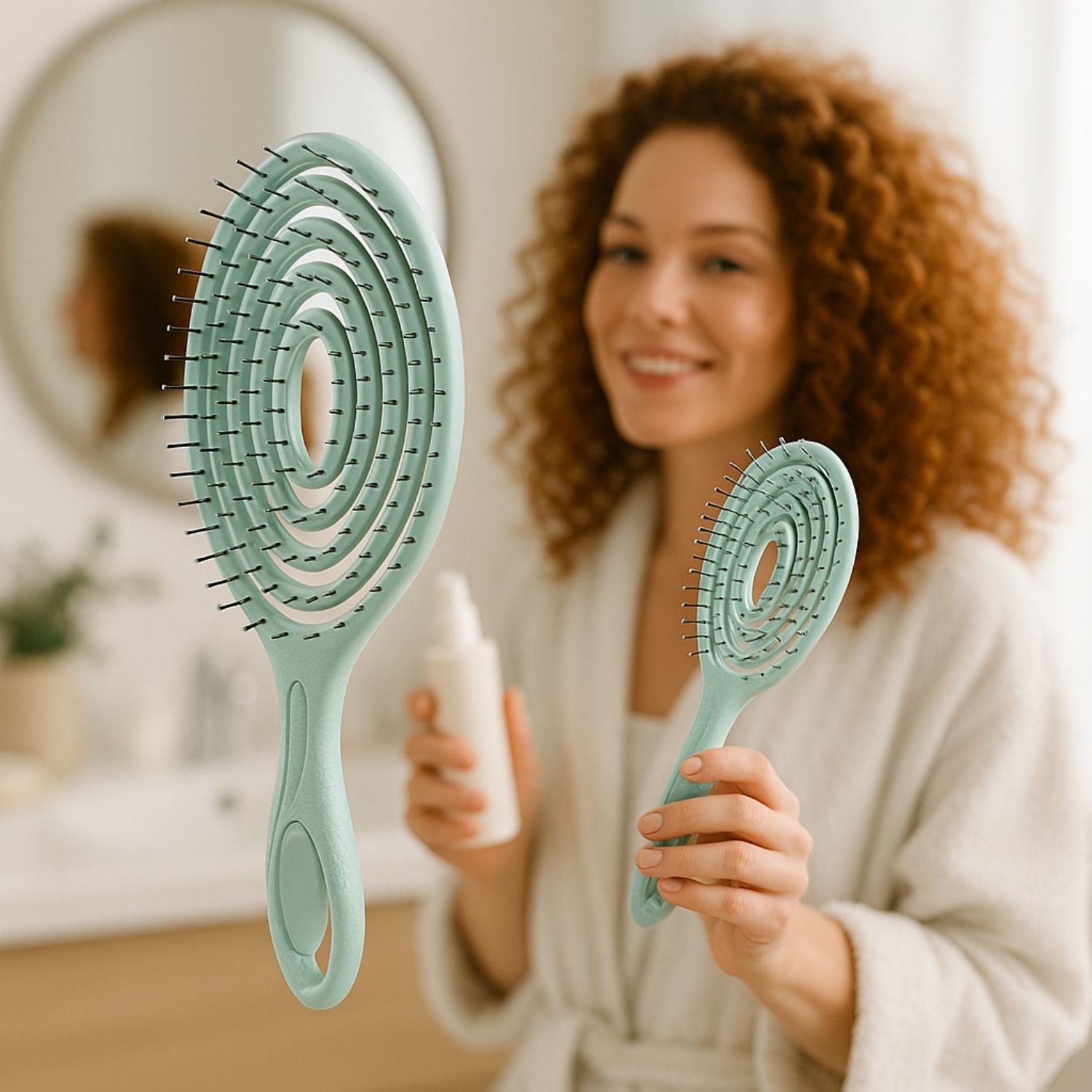 Brosse à cheveux bouclés Souplesse routine capillaire démêlage doux