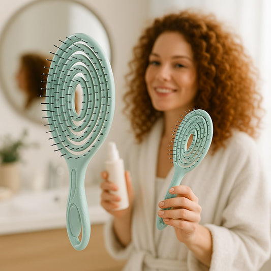 Brosse à cheveux bouclés Souplesse routine capillaire démêlage doux