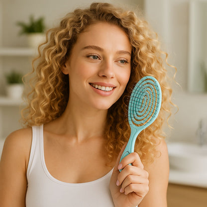 Brosse à cheveux bouclés Souplesse routine capillaire démêlage facile