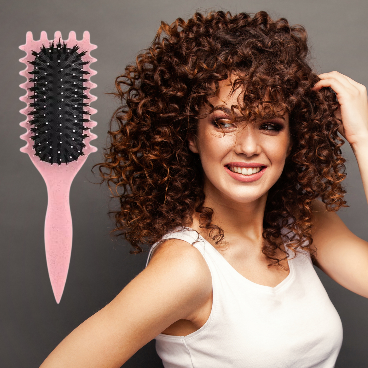 Brosse à cheveux bouclés curldefinee femme boucles rebondies
