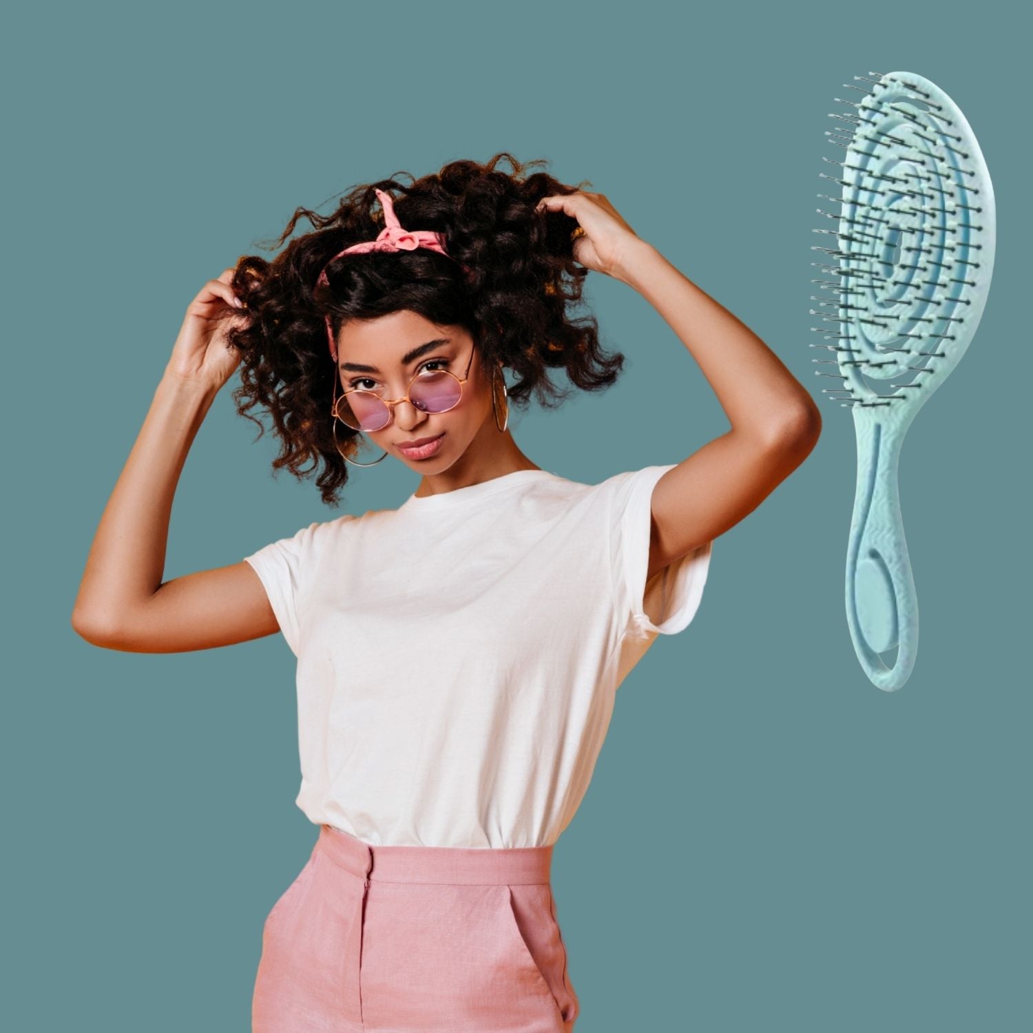 Brosse à cheveux bouclés souplesse démêlage facile