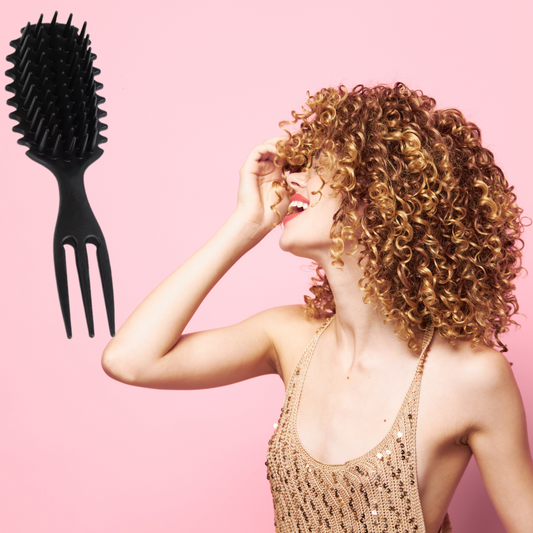 Brosse à cheveux noir curlycari femme cheveux bouclés