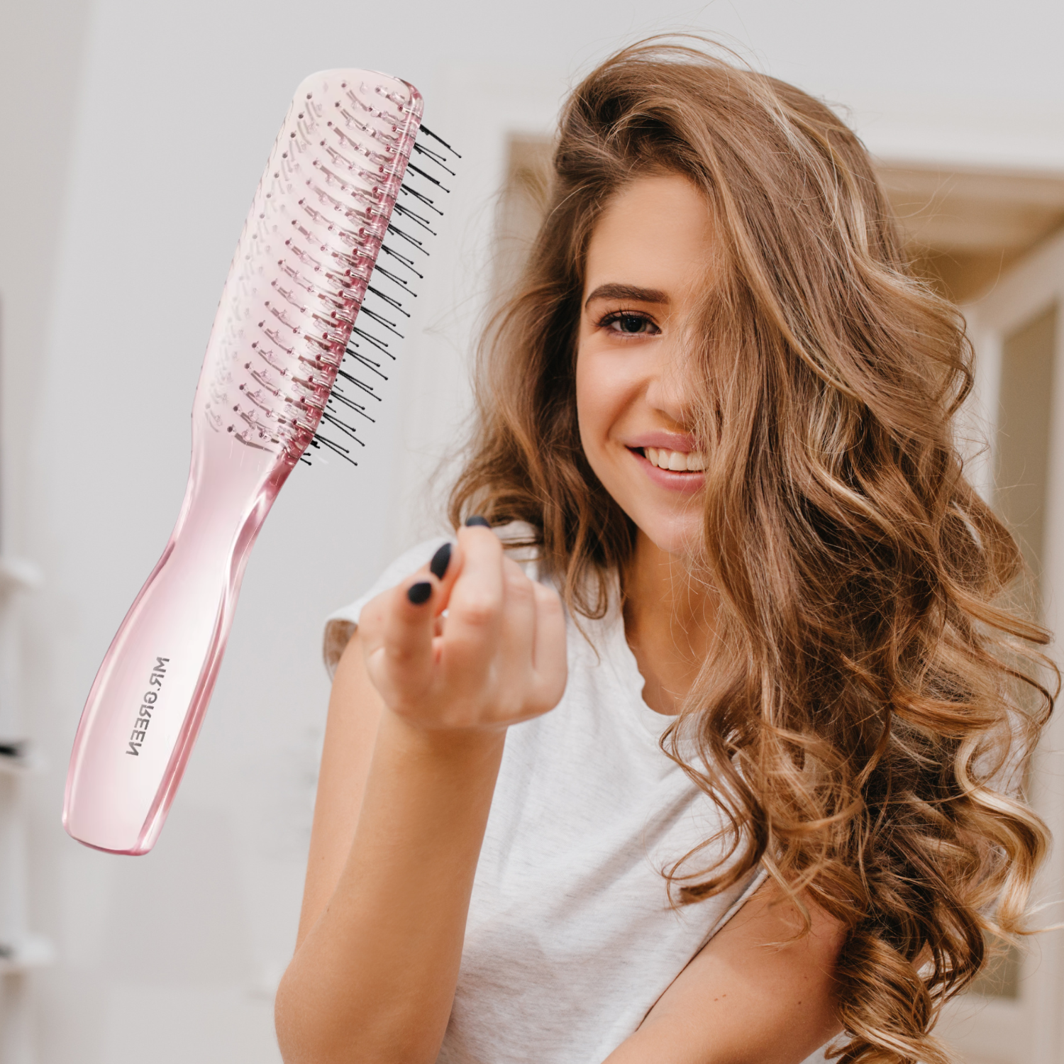 Brosse à cheveux velvettouc femme cheveux bouclés
