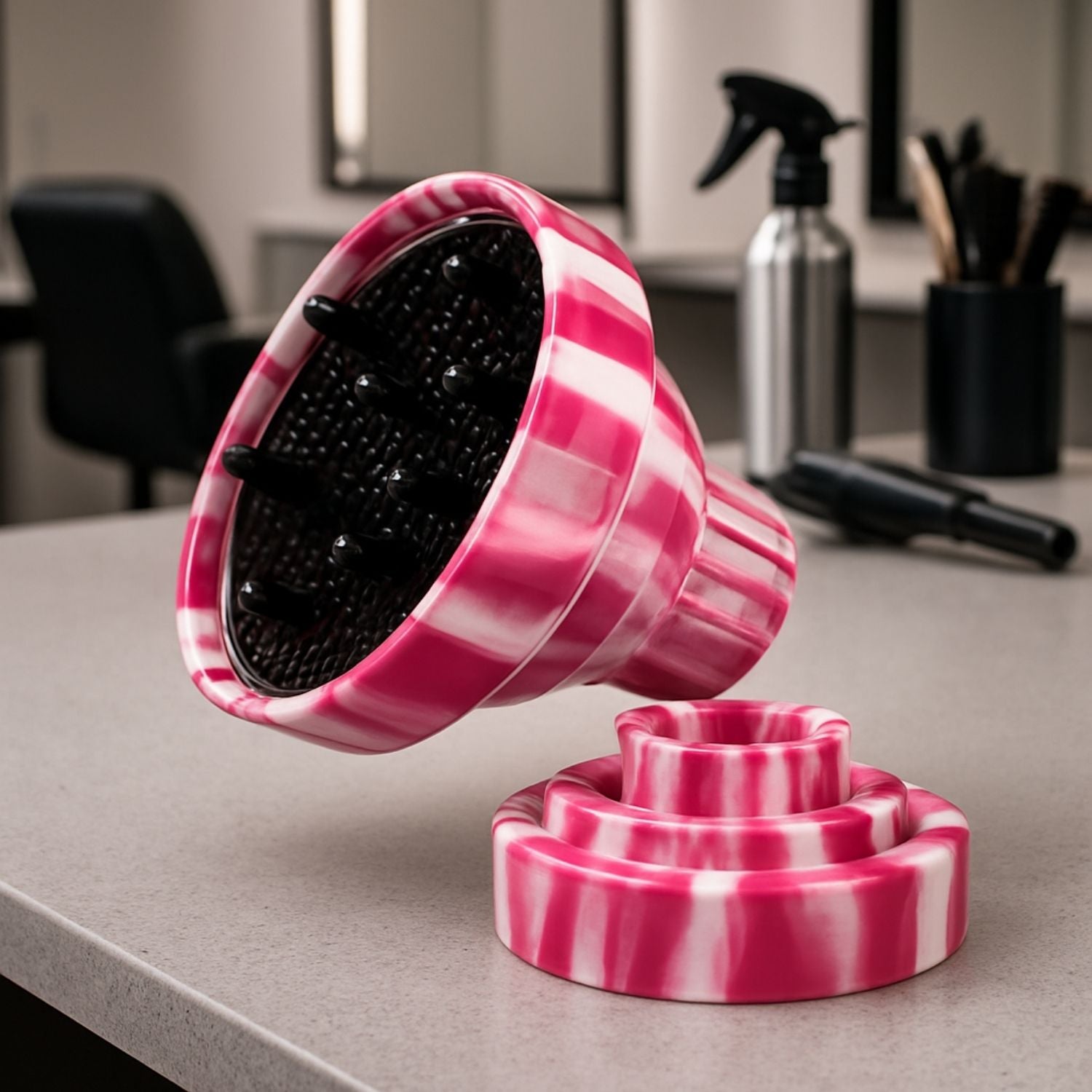 Diffuseur cheveux fuschia cheveux anti frisottis