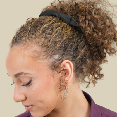 Elastique cheveux Elegance chouchou SATIN noir