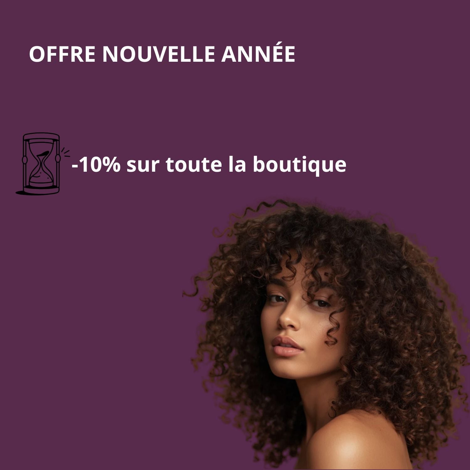offre  nouvelle année cheveux bouclés