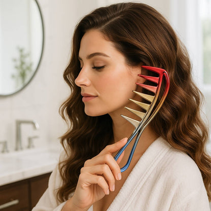 Peigne antistatique femme cheveux ondulés