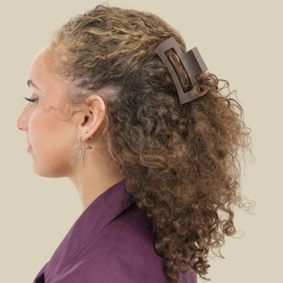 Pince à Cheveux Lot de 4 Signature cheveux bouclés marron