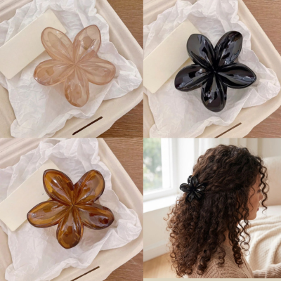 Pince à cheveux Fleur Charme lot de 3 rose femme cheveux ondulés